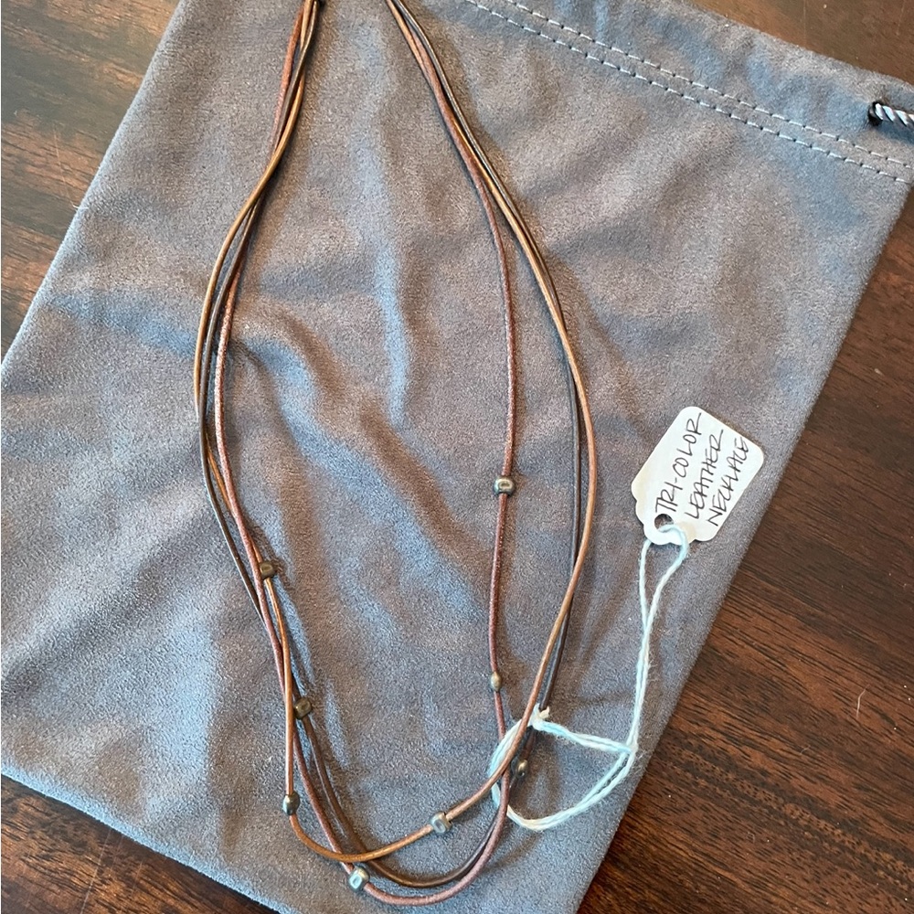 Silpada Tricolor Leather Necklace